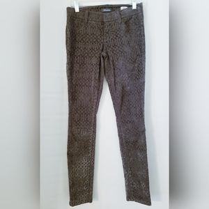 Level 99 Grey Velvet Liza Skinny Jeans / Pants Size 26